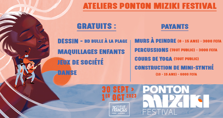 Ateliers Ponton Miziki : Inscriptions ouvertes jusqu'au 25 septembre 2023